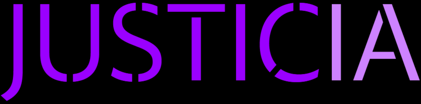 Justicia logo mauve (fond noir